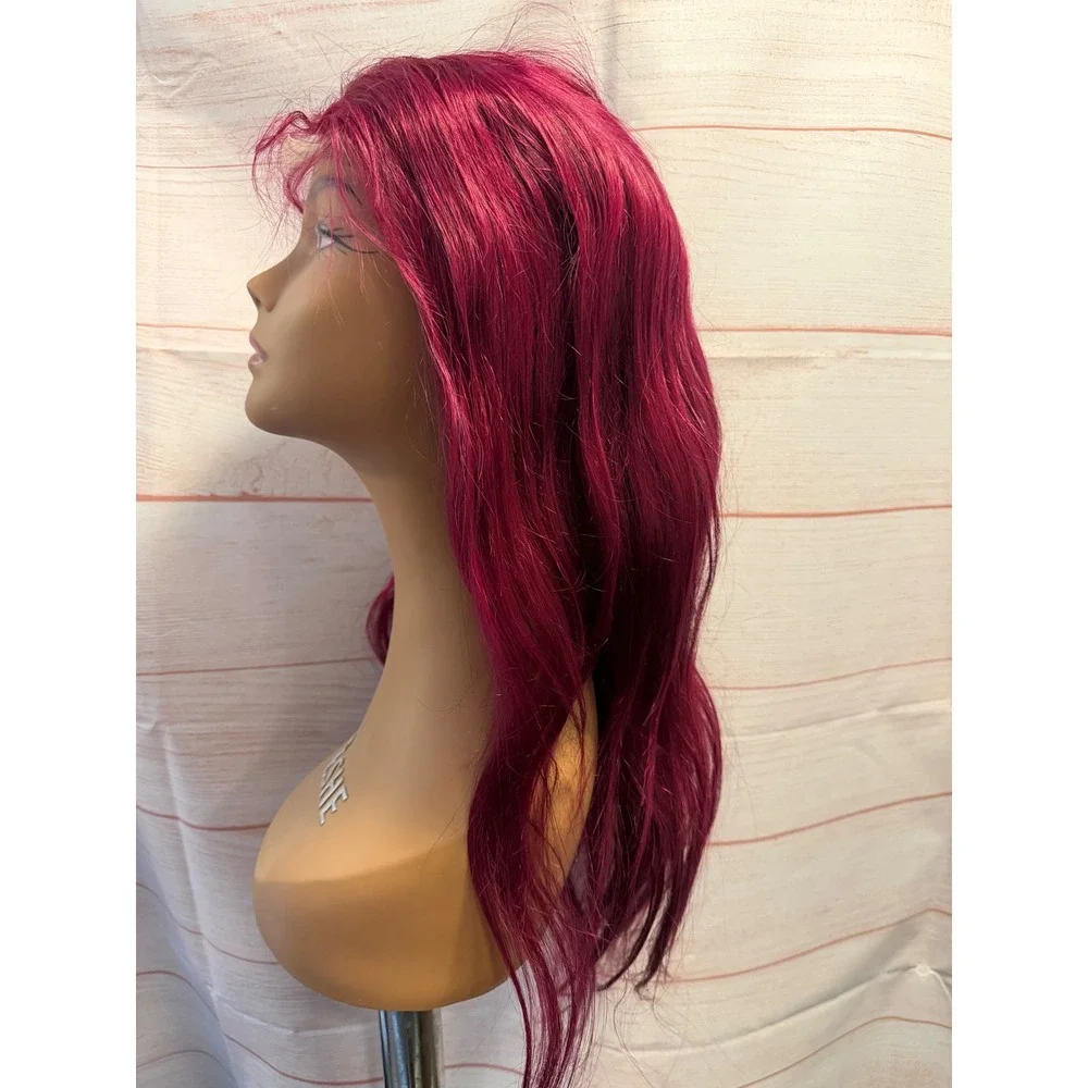 Human hair long wig